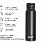 D4T Botella Térmica MagSafe Negra | 24oz (700 ml)